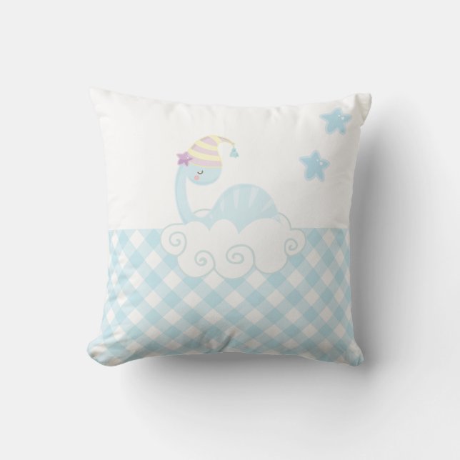 Boy Dinosaur Sleeping  Throw Pillow (Front)