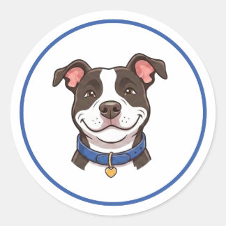 Boy Dog Pitbull Sticker