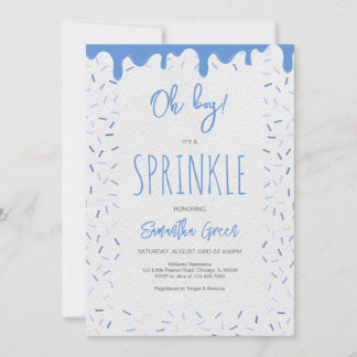 Boy Donuts Sprinkle Baby Shower Invitation