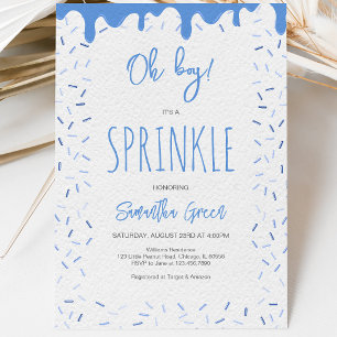 Boy Donuts Sprinkle Baby Shower Invitation