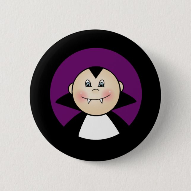 Boy Dracula Pinback Button (Front)