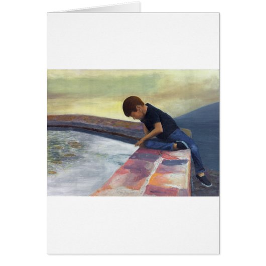 Boy Dropping Pebbles Cards (Front)