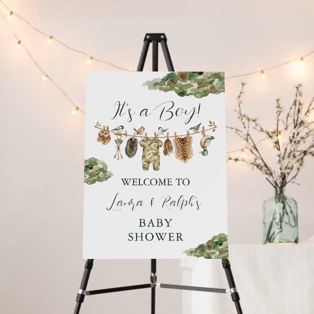 Boy Duck Baby Shower Welcome Foam Board (In Situ (Stand))