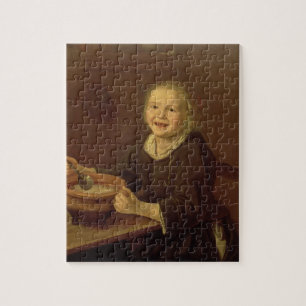 Boy eating Porridge (oil on canvas) Jigsaw Puzzle