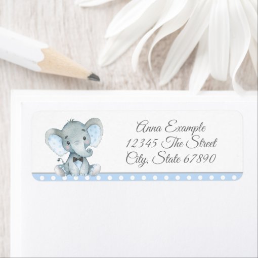 Boy Elephant Address Labels Zazzle