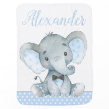 Boy Elephant Baby Blankets