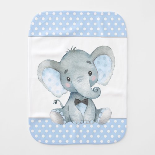 Boy Elephant Baby Burp Cloths