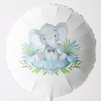 Boy Elephant Baby Shower Balloon by The_Baby_Boutique at Zazzle