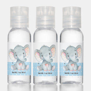 Boy Elephant Baby Shower Blue Hand Sanitizer