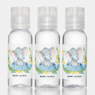 Boy Elephant Baby Shower Blue Hand Sanitizer