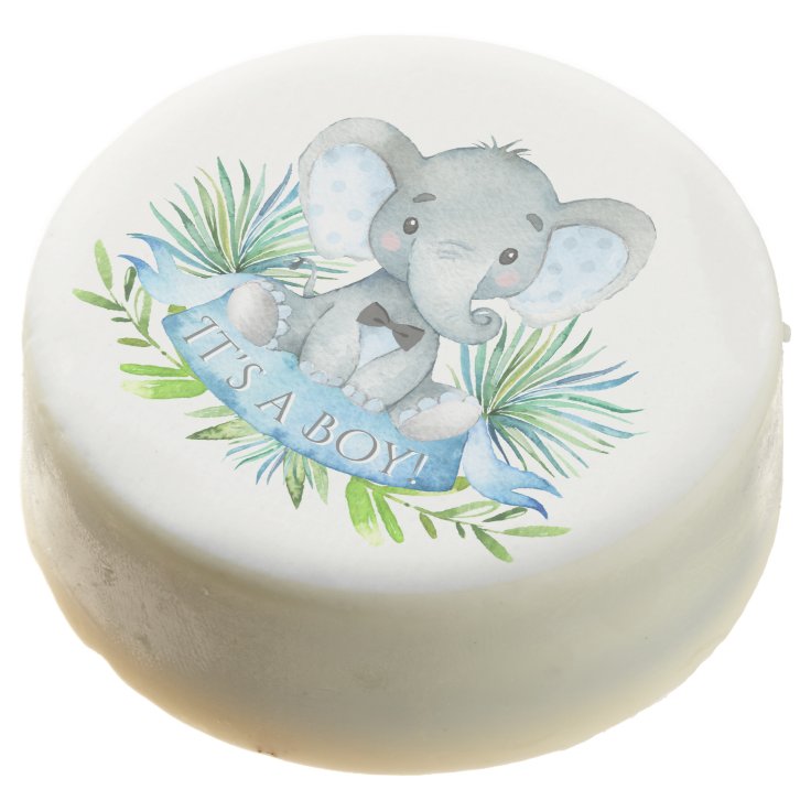 Boy Elephant Baby Shower Cookies Zazzle