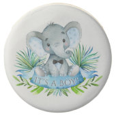 Boy Elephant Baby Shower Cookies (Front)