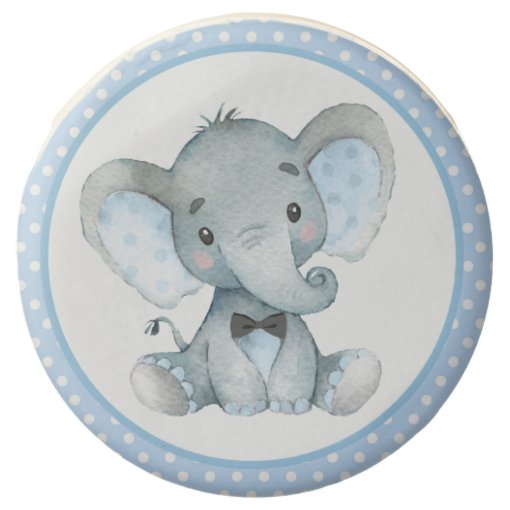 Boy Elephant Baby Shower Cookies Zazzle