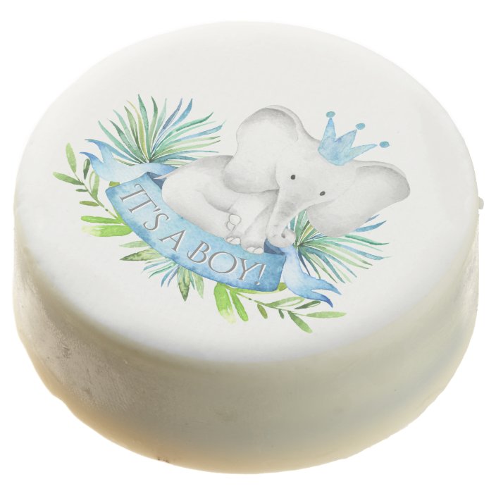 Boy Elephant Baby Shower Dipped Oreo Cookies | Zazzle.com