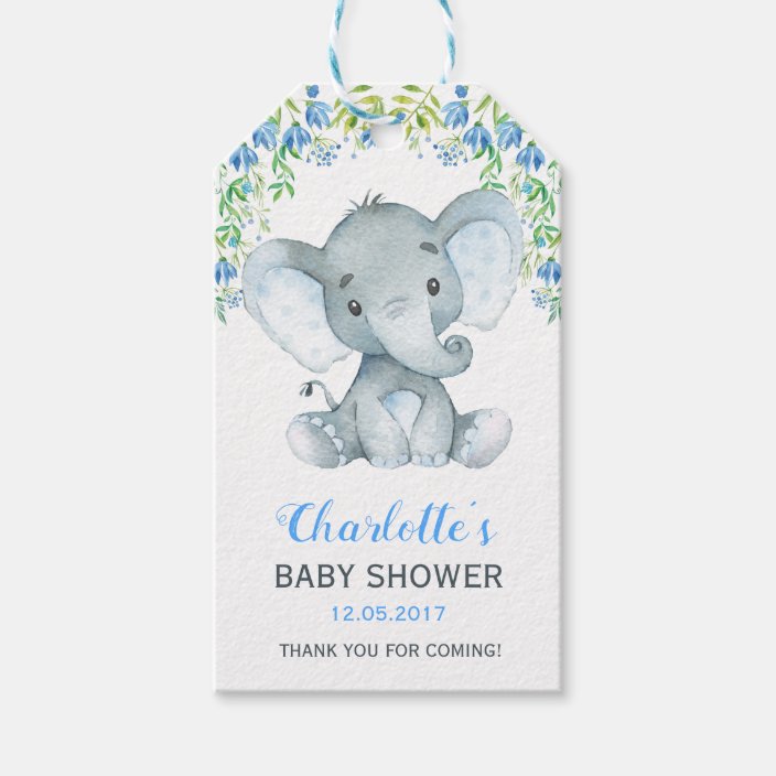 Flower Birthday Thank You Gift Tags Baby Shower Favors Boy Elephant Baby Shower Favor Tags Blue Floral Birthday Party Decoration El B2 Party Favors Paper Party Supplies Vadel Com
