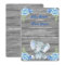 Boy Elephant Baby Shower Invitation