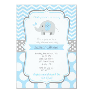 Elephant Baby Shower Invitation Templates 6