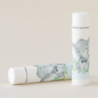 Boy Elephant Baby Shower Lip Balm