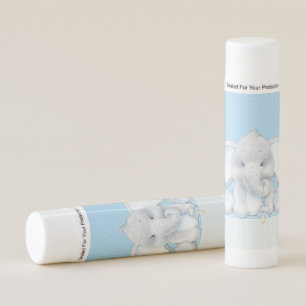 Boy Elephant Baby Shower Lip Balm