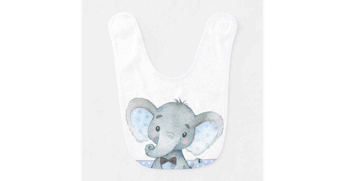 Boy Elephant Bibs | Zazzle