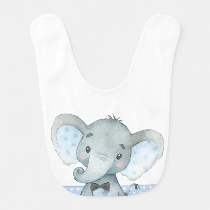 Boy Elephant Bibs Zazzle