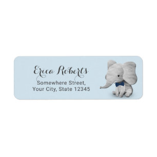 Boy Elephant Light Blue Label