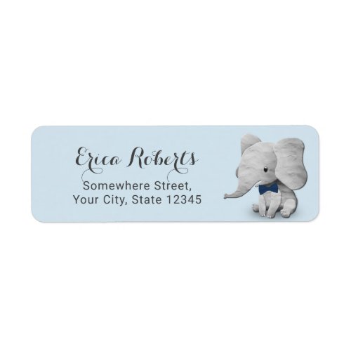 Boy Elephant Light Blue Label