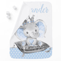 Boy Elephant Prince Baby Blankets Boy Elephant Prince Baby Blankets