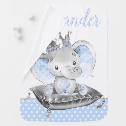 Boy Elephant Prince Baby Blankets