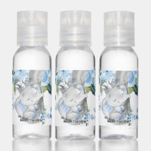Boy Elephant Prince Baby Shower Hand Sanitizer