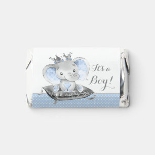 Boy Elephant Prince Baby Shower Hershey's Miniatur Miniatures