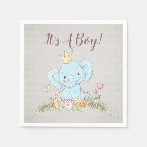 Boy Elephant Prince Napkins