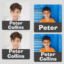Boy Face Photo kids Clothing Label