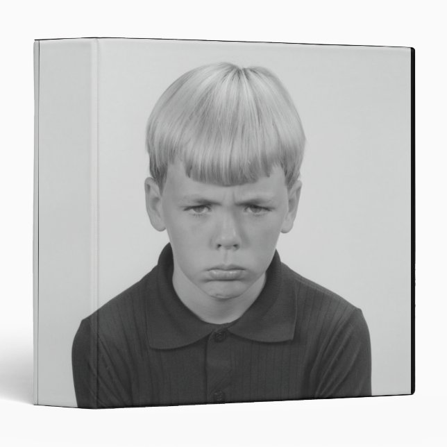 Boy Facial Expressions 3 Ring Binder (Front/Spine)