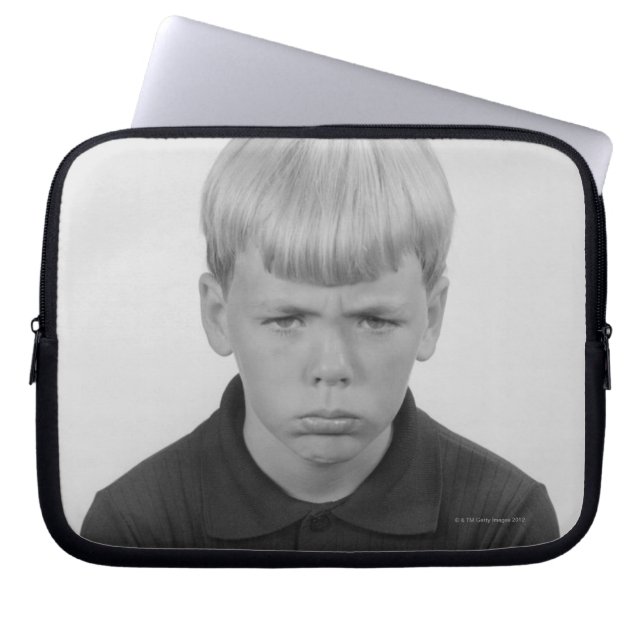 Boy Facial Expressions Laptop Sleeve (Front)