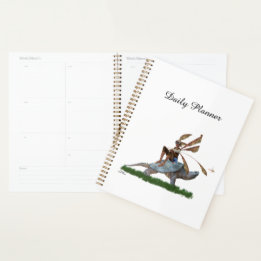 Boy Fairy Riding On Turtle Daily Planner