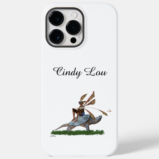 Boy Fairy Riding On Turtle iPhone / iPad case (Back)