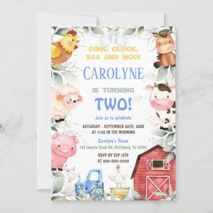 Boy Farm birthday invitation | Zazzle.com