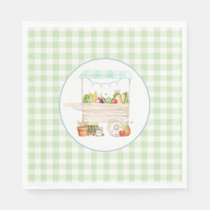 Boy Farmers Market Vegetable Stand Birthday Napkins
