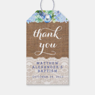 Boy favor tags for Baptism or Christening Party