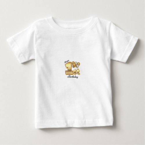 Boy First Birthday Baby T_Shirt