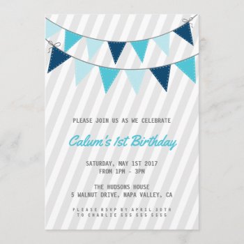Boy First Birthday Party Invitation by SimplyInvite at Zazzle