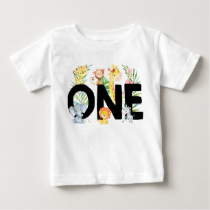 Boy First Birthday Wild One Jungle Safari Cute Baby T-Shirt