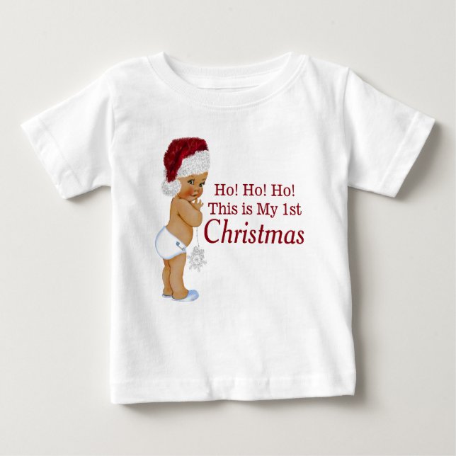 Boy First Christmas Baby T-Shirt (Front)
