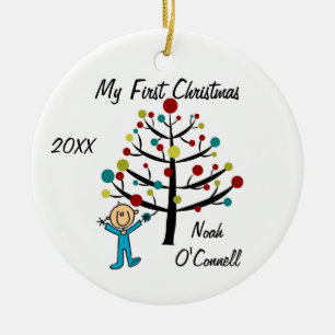 Boy First Christmas Customized Ornament