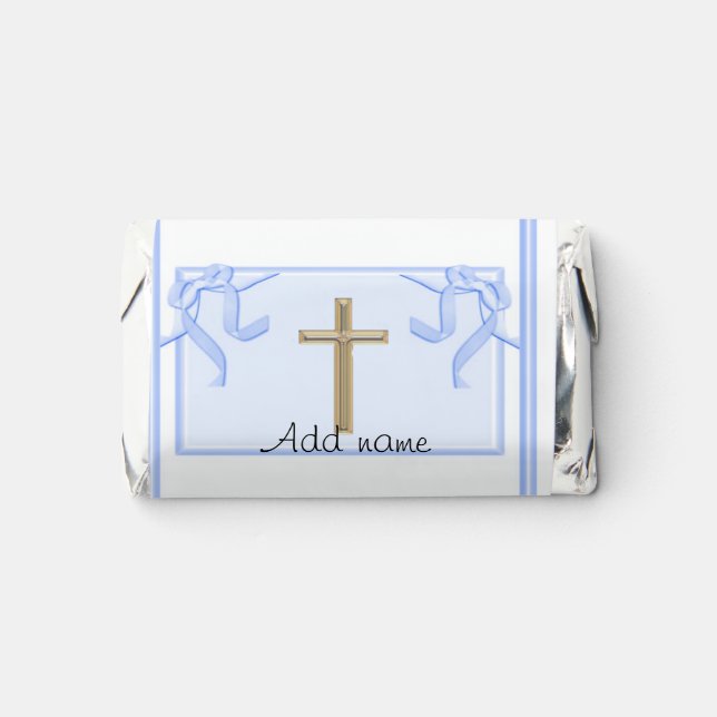 Boy First Communion Hershey Mini Candy Wrapper  Hershey's Miniatures (Front)