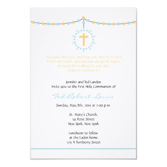 boy first communion invitation zazzle com