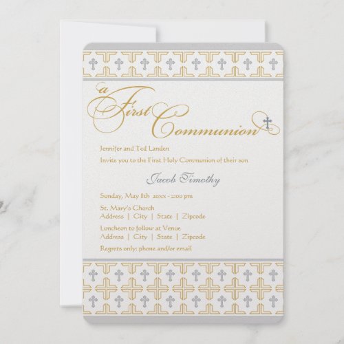 Boy First Communion Invitation