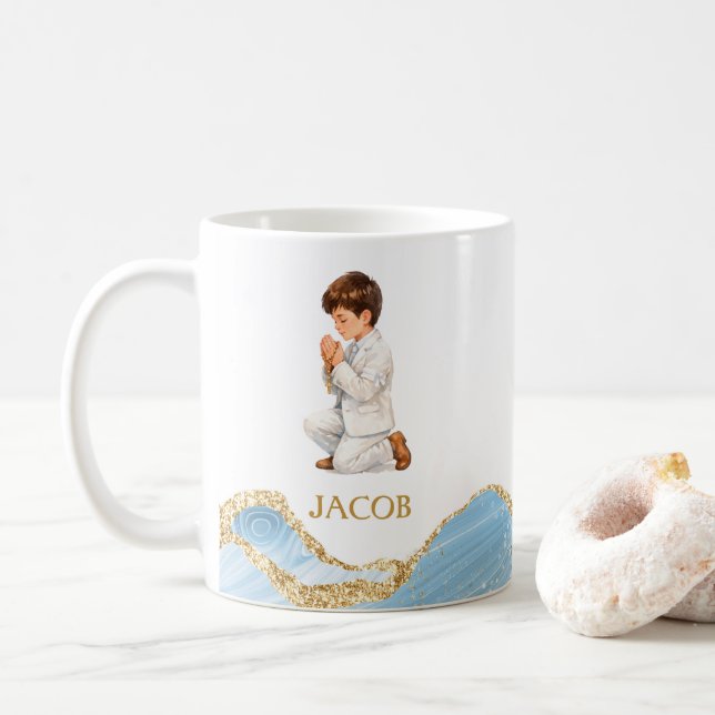 Boy First Communion Mug Religious Favors Chalice (With Donut)