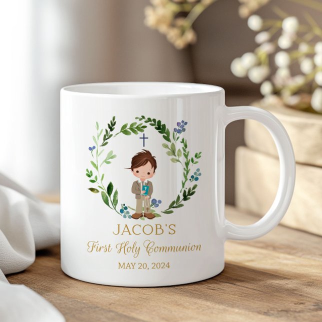 Boy First Holy Communion Ceramic Mug 11 oz (Creator Uploaded)
